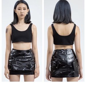 Danielle Guizio Studded Skirt